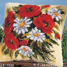 Load image into Gallery viewer, Flowers Grass Coarse Wool Latch Hook Kits DIY Cross Stitch Carpet Embroidery Plant Series Segment