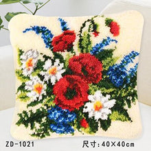 Load image into Gallery viewer, Flowers Grass Coarse Wool Latch Hook Kits DIY Cross Stitch Carpet Embroidery Plant Series Segment