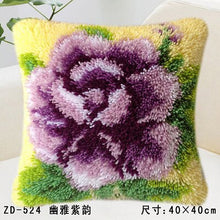 Load image into Gallery viewer, Flowers Grass Coarse Wool Latch Hook Kits DIY Cross Stitch Carpet Embroidery Plant Series Segment