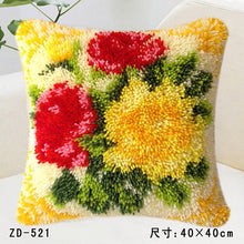 Load image into Gallery viewer, Flowers Grass Coarse Wool Latch Hook Kits DIY Cross Stitch Carpet Embroidery Plant Series Segment