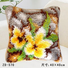 Load image into Gallery viewer, Flowers Grass Coarse Wool Latch Hook Kits DIY Cross Stitch Carpet Embroidery Plant Series Segment