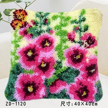 Load image into Gallery viewer, Flowers Grass Coarse Wool Latch Hook Kits DIY Cross Stitch Carpet Embroidery Plant Series Segment