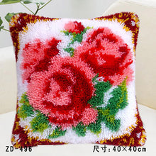 Load image into Gallery viewer, Flowers Grass Coarse Wool Latch Hook Kits DIY Cross Stitch Carpet Embroidery Plant Series Segment