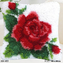 Load image into Gallery viewer, Flowers Grass Coarse Wool Latch Hook Kits DIY Cross Stitch Carpet Embroidery Plant Series Segment