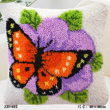 Load image into Gallery viewer, Flowers Grass Coarse Wool Latch Hook Kits DIY Cross Stitch Carpet Embroidery Plant Series Segment