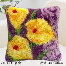 Load image into Gallery viewer, Flowers Grass Coarse Wool Latch Hook Kits DIY Cross Stitch Carpet Embroidery Plant Series Segment