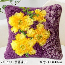 Load image into Gallery viewer, Flowers Grass Coarse Wool Latch Hook Kits DIY Cross Stitch Carpet Embroidery Plant Series Segment